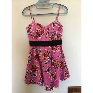 Forever 21 Bustier Flower Dress with Elastic Band
